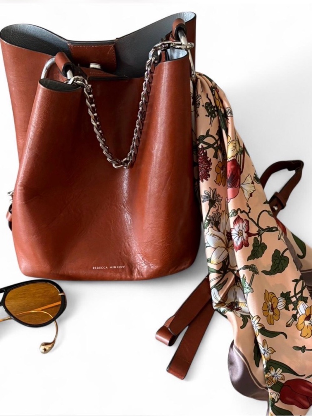 $348 Rebecca Minkoff Kate Medium Convertible Bucket Bag